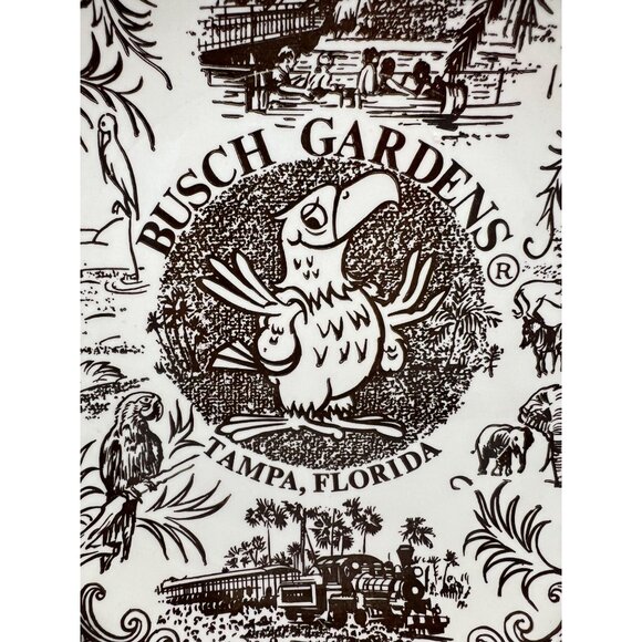 1970s Busch Gardens Florida Souvenir Collectible Plate Spin Original USA 10" - Picture 3 of 8
